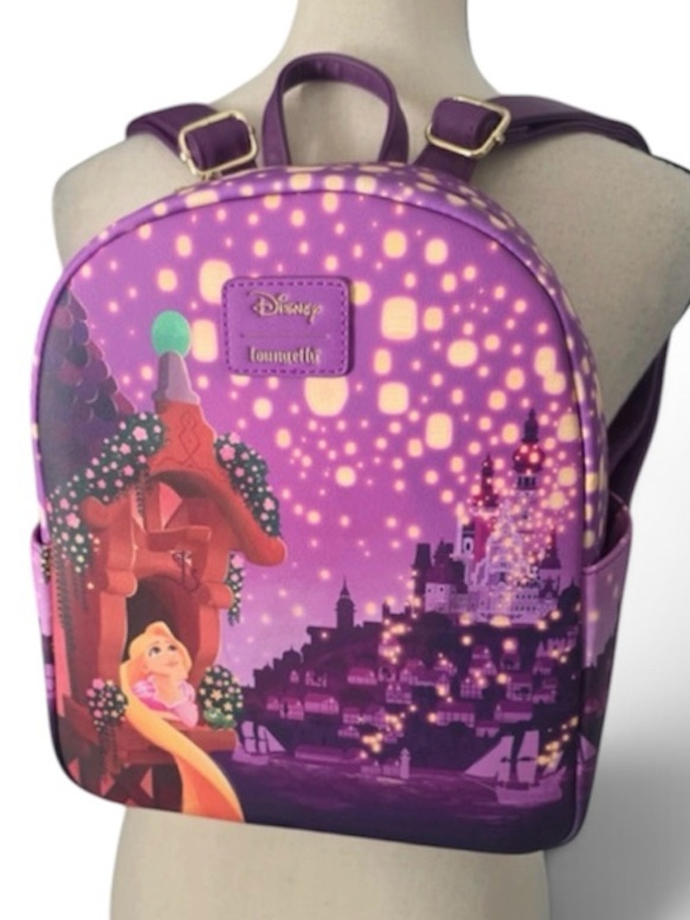 Loungefly Disney Purple Rapunzel Lanterns Mini Backpack